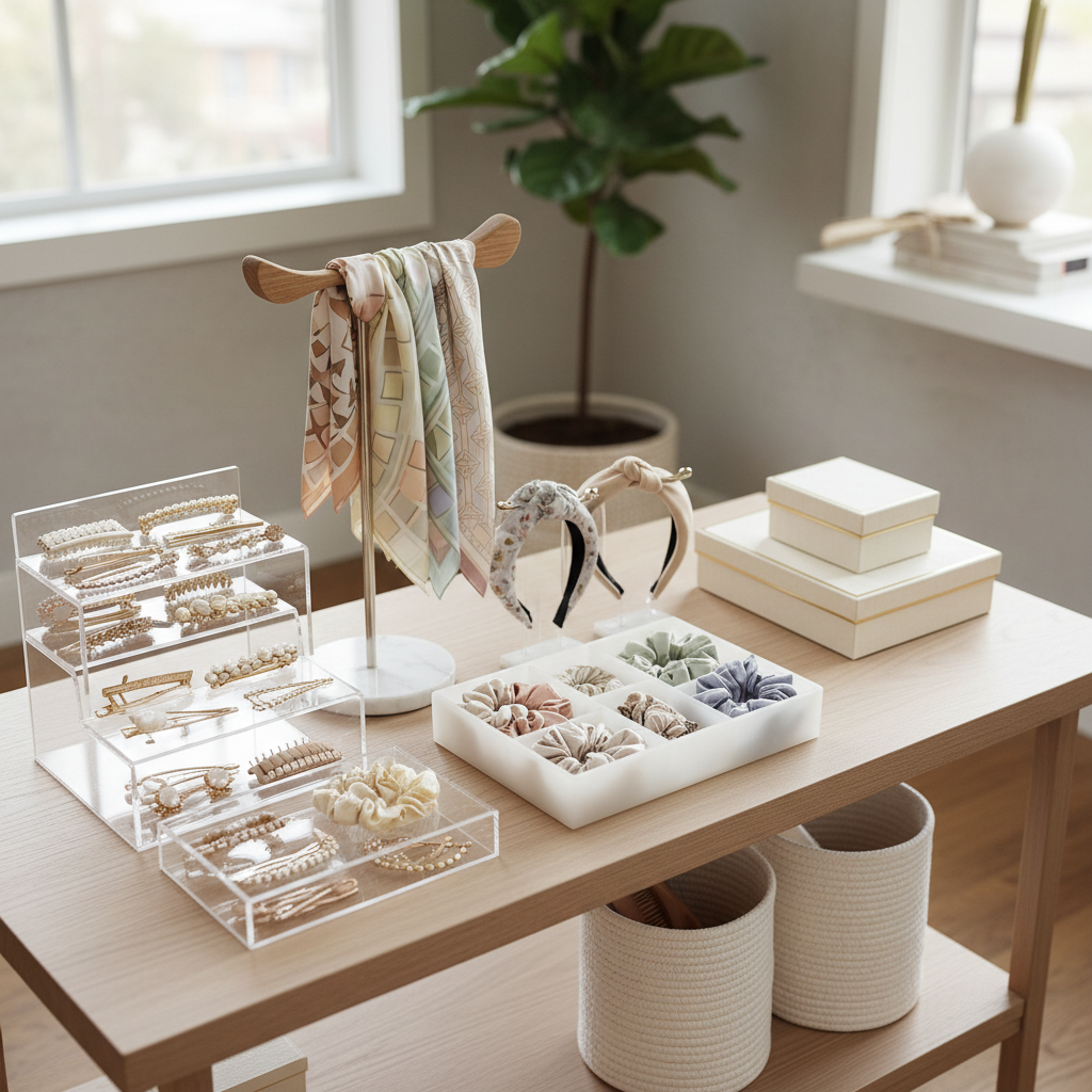 Hair Accessories, Scarfs & Storage